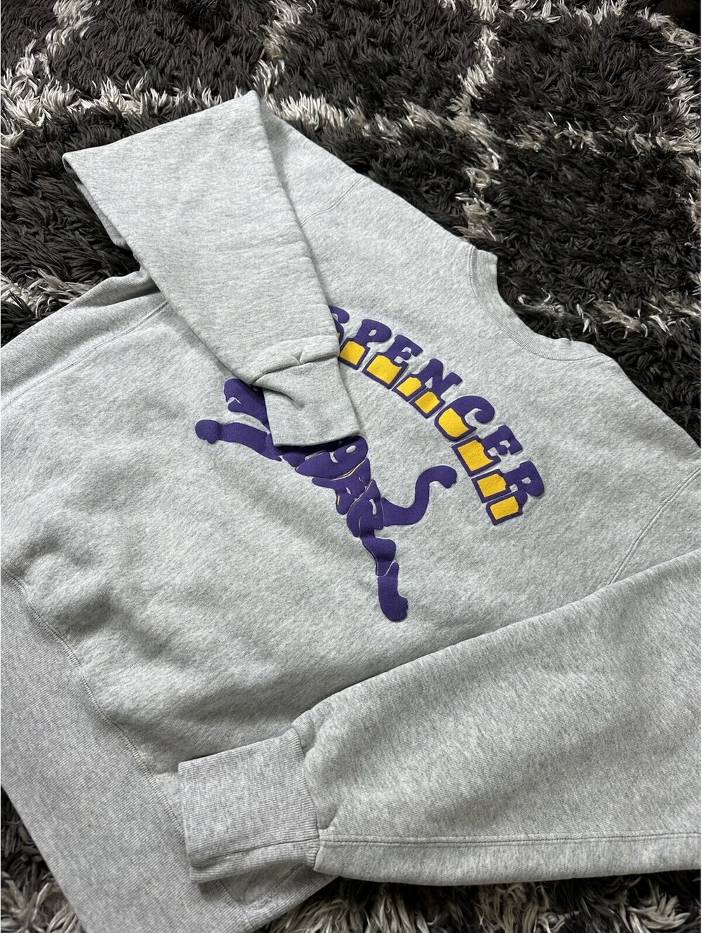 Vintage 90s Santee Spencer Tigers High School Crewneck Sweatshirt USA Made XL